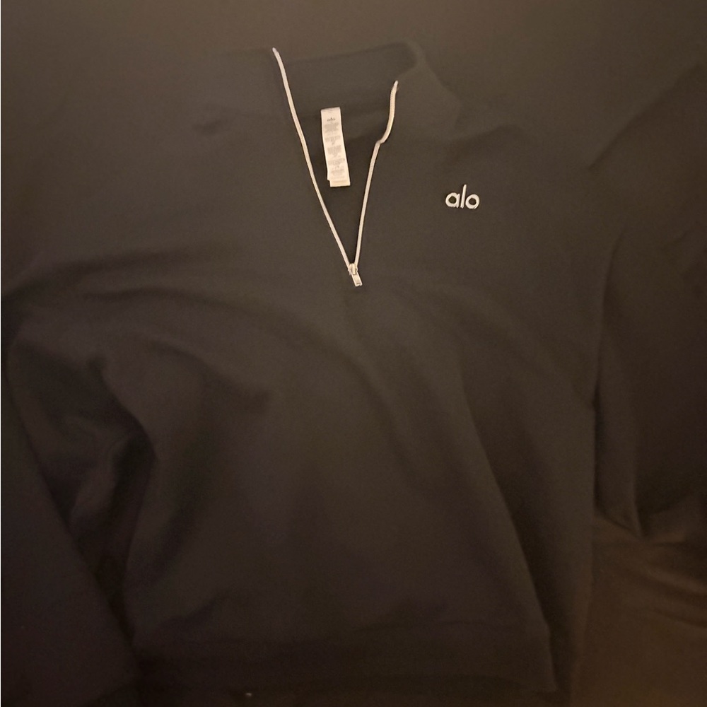 ALO Yoga Men's Zip-Up Black Sweater